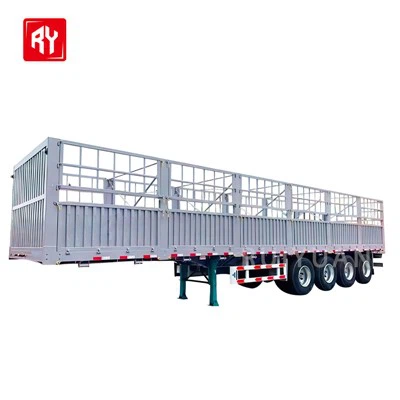 4 एक्सल बाड़ कार्गो ट्रक ट्रेलर